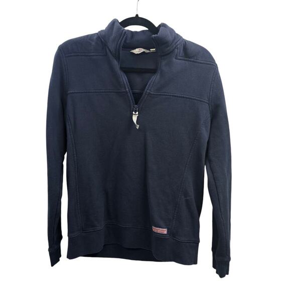 Vineyard Vines Sweater Mens Small Blue Pullover Quarter Zip Jumper Sweatshirt - Picture 3 of 9